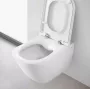 Roca The Gap Square perem nélküli fali WC szett ülőkével, nyomólappal és tartállyal