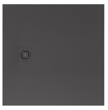 Roca Terra-N Stonex zuhanytálca 80x80 cm csúszásgátló felülettel és lefolyóval, onyx APA0132032001640