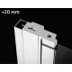 Radaway U Toldóprofil Nes 2 cm forgóprofilhoz, faliprofilhoz króm P01-276200001