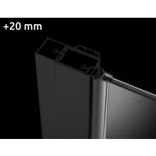   Radaway U Toldóprofil Nes Black 2 cm mágnescsíkhoz P01-277200054