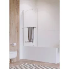   Radaway Idea PNJ kádparaván törölközőtartóval 70x150 átlátszó üveg, króm profil 100010700101W