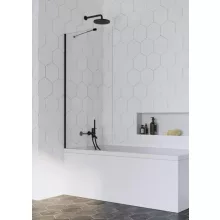  Radaway Idea Black PNJ kádparaván 100x150 átlátszó üveggel, fekete profilszín 100011005401
