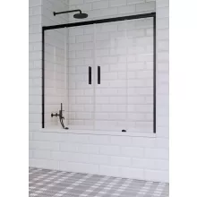   Radaway Idea Black PN DWD 150 kádparaván, átlátszó üveg, fekete profil 100041505401