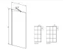 Radaway Modo New Black PNJ Factory kádparaván 50x150 átlátszó üveg, fekete profil 100060505455