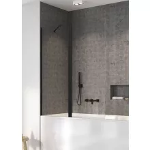   Radaway Nes Black PND II balos kádparaván 120x150 átlátszó üveg, fekete profil 100091205401L