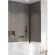 Radaway Nes Black PND II jobbos kádparaván 120x150 átlátszó üveg, fekete profil 100091205401R