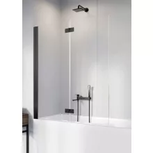   Radaway Nes Black PND I balos kádparaván 110x150 átlátszó üveg, fekete profil 100101105401L