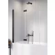 Radaway Nes Black PND I balos kádparaván 110x150 átlátszó üveg, fekete profil 100101105401L