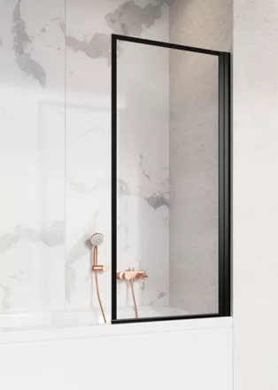 Radaway NES Black PNJ I 50 J Frame kádparaván, fekete profiszínnel, jobbos 10011050-54-56R