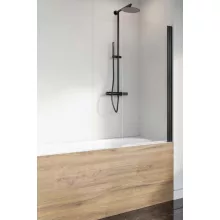   Radaway NES Black PNJ I 80 J, kádparaván, átlátszó üveg, fekete profil, jobbos 100110805401R