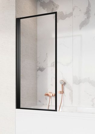 Radaway NES Black PNJ I 90 B Frame kádpraván, fekete profilszínnel, balos 10011090-54-56L