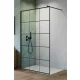 Radaway NES Black Walk-in Factory zuhanyfal 70x200 átlátszó üveg/fekete keret 10013070-54-55