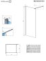Radaway Nes Walk-in II univerzális zuhanyfal 80x200 cm átlátszó üveggel és merevítővel, króm profilszín 10013080-01-01