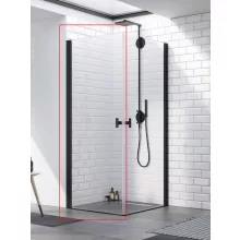   Radaway NES KDD I balos zuhanyajtó 90x200 cm átlátszó üveg, fekete profilszín 10021090-54-01L