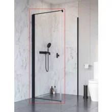   Radaway NES KDJ I balos szögletes zuhanyajtó 80x200 cm átlátszó üveg, fekete profilszín 100220805401L