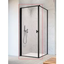   Radaway NES KDJ I balos nyíló zuhanyajtó 80x200 cm átlátszó üveg, fekete profilszín 100220805456L