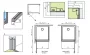 Radaway NES KDJ I balos szögletes zuhanyajtó 100x200 cm átlátszó üveg, fekete profilszín 10022100-54-01L