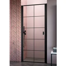   Radaway Nes Black DWJ Factory zuhanyajtó 70x200 átlátszó üveg, balos/fekete keret 100260705455L