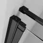 Radaway NES Black DWS zuhanyajtó 100x200 átlátszó üveggel, balos/fekete profilszín 100281005401L