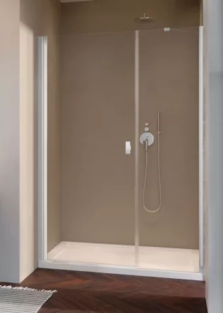 Radaway Nes DWS zuhanyajtó 120x200 átlátszó üveggel, balos/króm profilszín 100281200101L