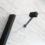Radaway NES Black DWS zuhanyajtó 140x200 átlátszó üveggel, balos/fekete profilszín 100281405401L