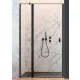 Radaway Nes Black DWJ II balos zuhanyajtó 90x200 átlátszó üveg, fekete profil 100360905401L