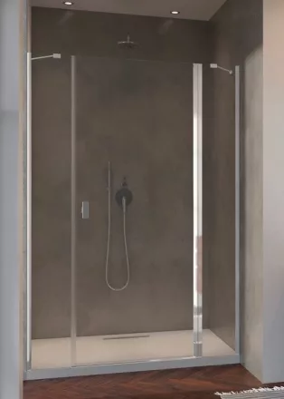 Radaway Nes DWJS jobbos zuhanyajtó 120x200 átlátszó üveg EasyClean, króm profil 100381200101R