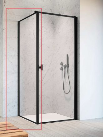 Radaway NES KDJ I zuhanyfal 75x200 cm átlátszó üveg, fekete profilszín 100390755456