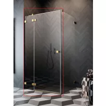   Radaway Essenza Pro KDJ balos zuhanyajtó 110x200 átlátszó üveg, arany profilszín 100971100901L