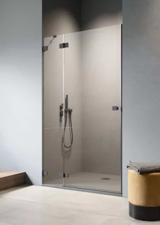 Radaway Essenza Pro Black DWJ 110x200 balos zuhanyajtó átlátszó üveggel, fekete profilszín 100991105401L
