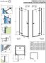 Radaway Essenza Pro White DWJ 120x200 balos zuhanyajtó, átlátszó üveg, fehér profil 100991200401L