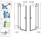 Radaway Essenza Pro DWJ jobbos zuhanyajtó 130x200 átlátszó üveg, króm profil 100991300101R