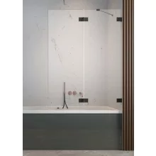   Radaway Essenza Pro Black PND II jobbos kádparaván 100x150 átlátszó üveggel, fekete 101021005401R