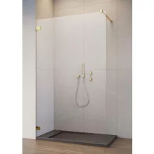   Radaway Essenza Pro Gold Walk-In zuhanyfal 125x200 átlátszó üveggel, arany profilszín 101031250901