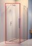 Radaway Furo KDD 80x200 szögletes zuhanykabin ajtó átlátszó üveggel, króm profilszín, balos 101050800101L