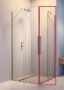 Radaway Furo KDD 80x200 szögletes zuhanykabin ajtó átlátszó üveggel, króm profilszín, jobbos 101050800101R