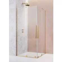   Radaway Furo Gold KDD 80x200 szögletes zuhanykabin ajtó átlátszó üveggel, arany profilszín, jobbos 101050800901R