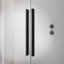 Radaway Furo Black KDD 80x200 szögletes zuhanykabin ajtó átlátszó üveggel, fekete profilszín, balos 101050805401L