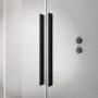 Radaway Furo Black KDD 90x200 szögletes zuhanykabin ajtó átlátszó üveggel, fekete profilszín, balos 101050905401L
