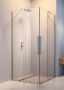 Radaway Furo KDD 100x200 szögletes zuhanykabin ajtó átlátszó üveggel, króm profilszín, balos 101051000101L