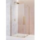 Radaway Furo Gold KDD 100x200 szögletes zuhanykabin ajtó átlátszó üveggel, arany profilszín, balos 101051000901L