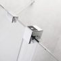 Radaway Furo KDD 110x200 szögletes zuhanykabin ajtó átlátszó üveggel, króm profilszín, balos 101051100101L