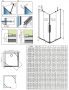 Radaway Furo KDD 110x200 szögletes zuhanykabin ajtó átlátszó üveggel, króm profilszín, jobbos 101051100101R