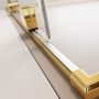 Radaway Furo Gold KDD 110x200 szögletes zuhanykabin ajtó átlátszó üveggel, arany profilszín, balos 101051100901L