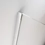 Radaway Furo KDD 120x200 szögletes zuhanykabin ajtó átlátszó üveggel, króm profilszín, balos 101051200101L