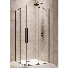   Radaway Furo Black KDD 120x200 szögletes zuhanykabin ajtó átlátszó üveggel, fekete profilszín, balos 101051205401L