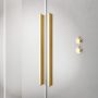 Radaway Furo Gold 80 jobbos Walk-in zuhanyajtó 43,8x200 cm, átlátszó üveg, arany profilszín 101064380901R