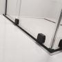Radaway Furo Black 160 Walk-in zuhanyajtó 83,8x200 átlátszó üveg/fekete profilszín, balos 101068385401L
