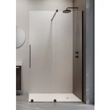   Radaway Furo Black 160 Walk-in zuhanyajtó 83,8x200 átlátszó üveg/fekete profilszín, jobbos 101068385401R