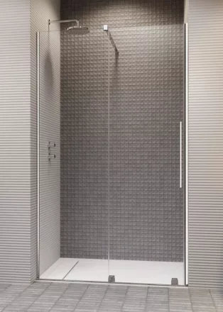 Radaway Furo DWJ 90 két elemből álló balos zuhanyajtó átlátszó üveggel 47,2x200 króm profilszín 101074720101L
